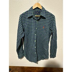 Ralph Lauren Men's M Plaid Long Sleeve Button-Down Shirt Multicolor